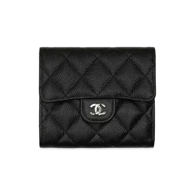 CHANEL Classic Small Flap Wallet Matelasse Caviarskin "Black"