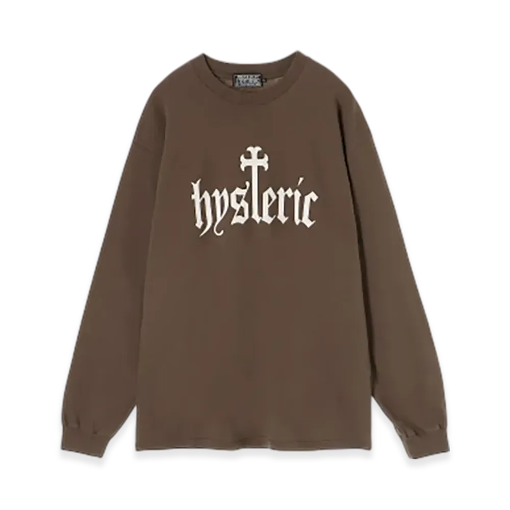 HYSTERIC GLAMOUR Skull Coffin T-Shirt "Brown"