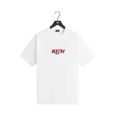 Kith x Peanuts Snoopy Skateboard Fast Logo Tee "White"