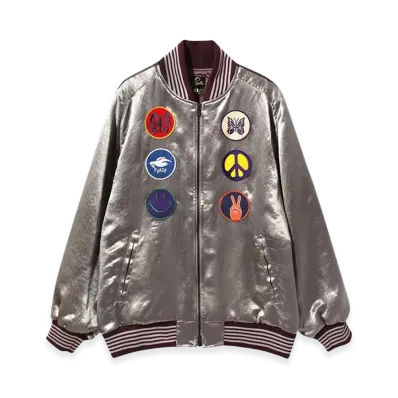 NEEDLES Acetate Sateen Award Jacket "Grey"