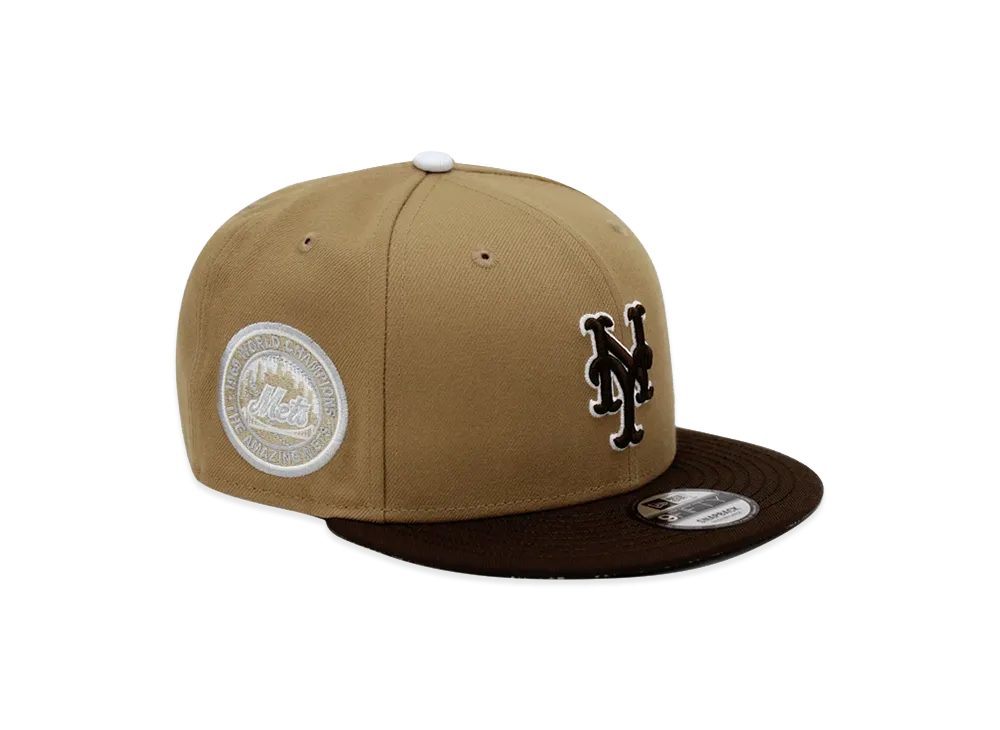 NEW ERA x THE CAP 9Fifty Paisley Block New York Mets "Beige/Brown"