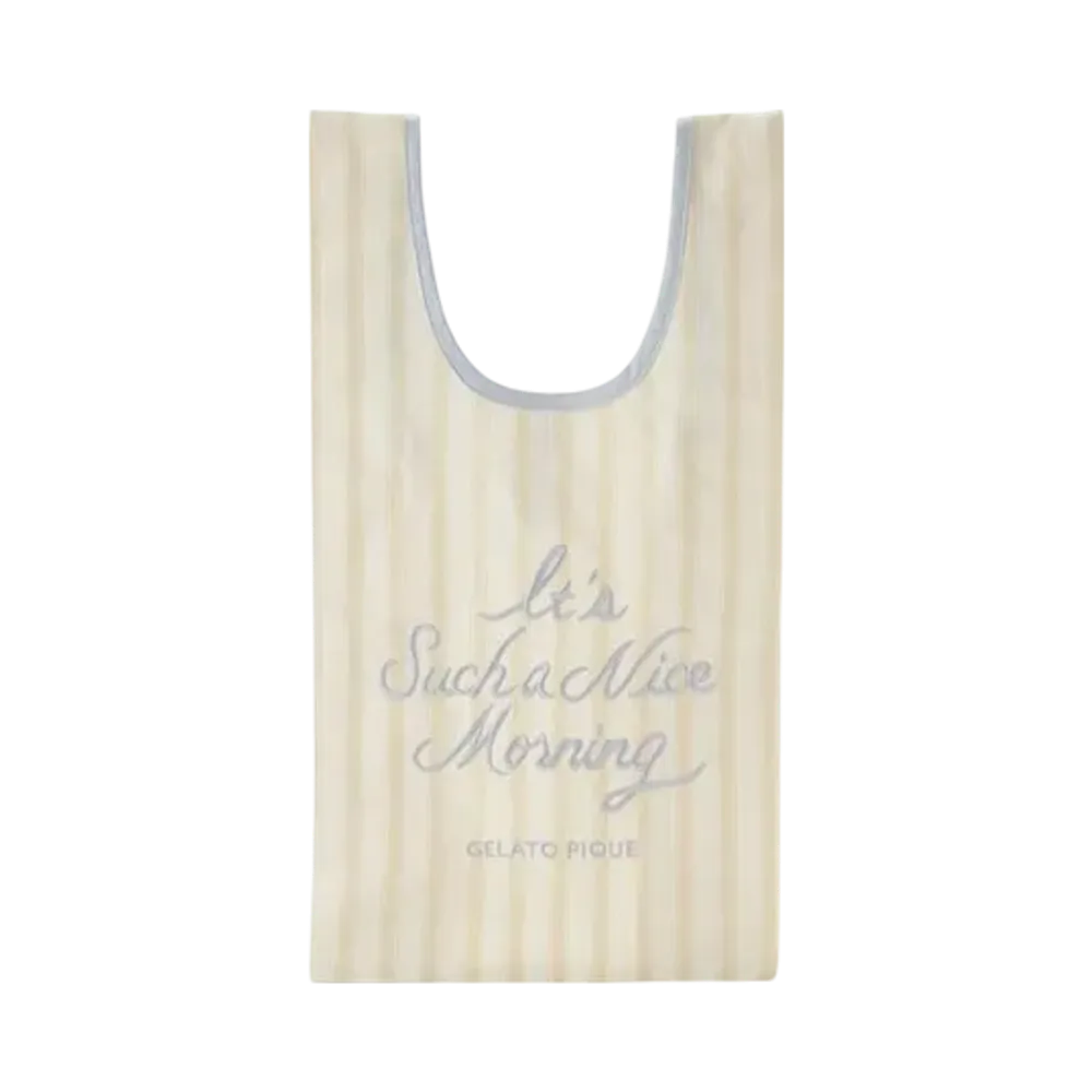 GELATO PIQUE Stripe Pattern Mini Eco Bag "Yellow"