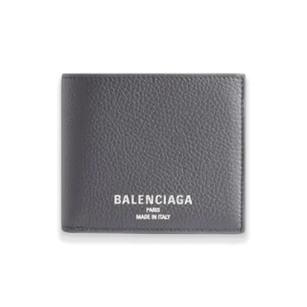 BALENCIAGA Credit Square Folded Coin Wallet "Grey"