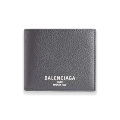 BALENCIAGA Credit Square Folded Coin Wallet "Grey"