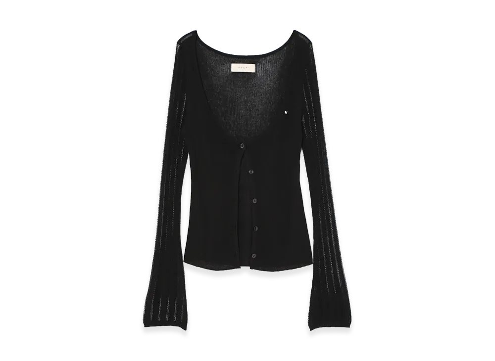 ANDMARY Women's Helen Sheer Cardigan "Black"