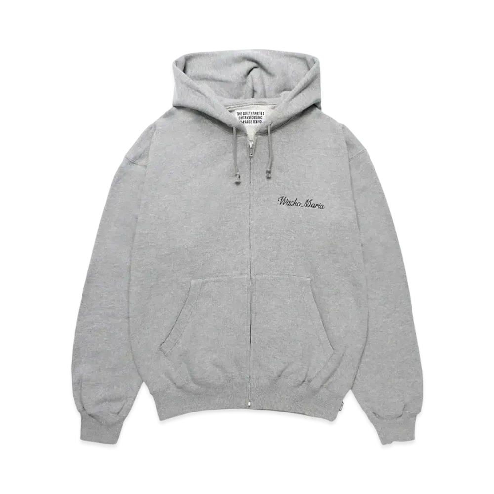 WACKO MARIA Middle Weight Zip Hooded Sweat Shirt "Gray"