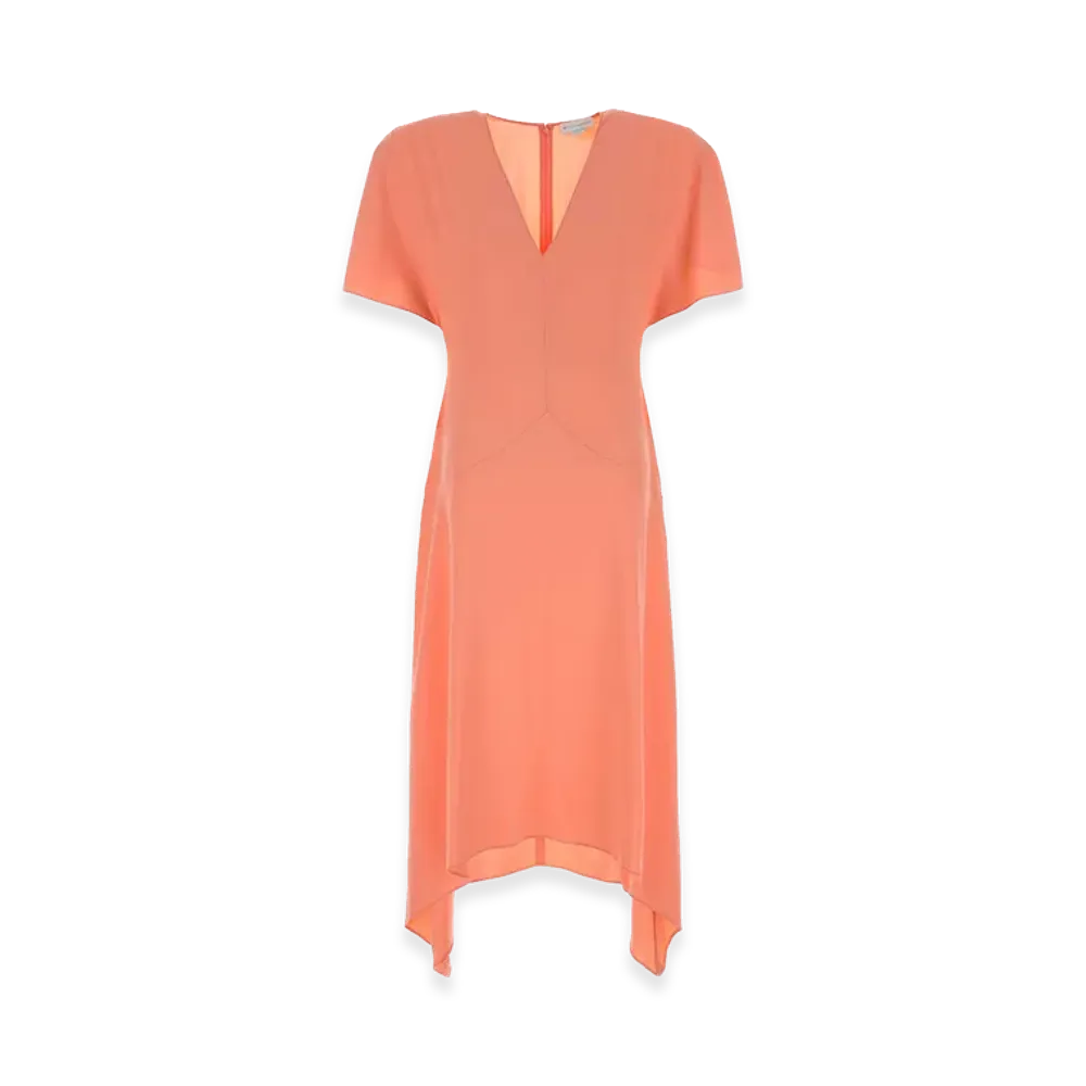 STELLA McCARTNEY Women's Salmon Satin Dress "Rose"
