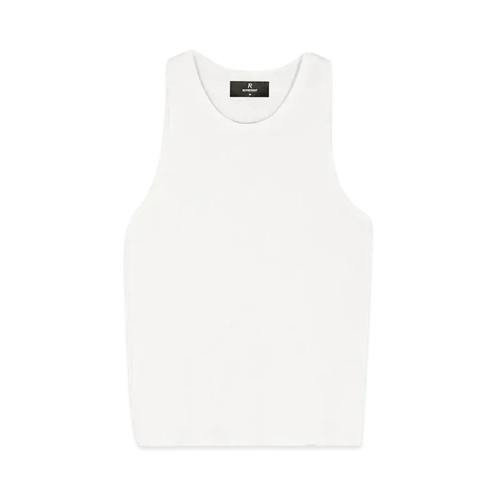 REPRESENT Initial Rib Vest "Flat White"