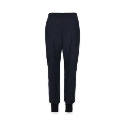 STELLA McCARTNEY Women's Wool Flannel Jogger "Dark Blue"