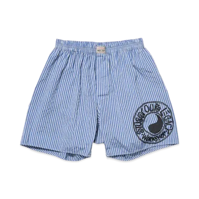 OUR LEGACY Work Shop x Stussy Boxer Short "Blue Stripe OD Black"