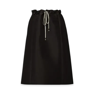 Maison Margiela Women's Silk Poly Moire Skirt "Black"
