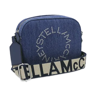 STELLA McCARTNEY Women's Stella Logo Mini Camera Bag "Orion Blue"