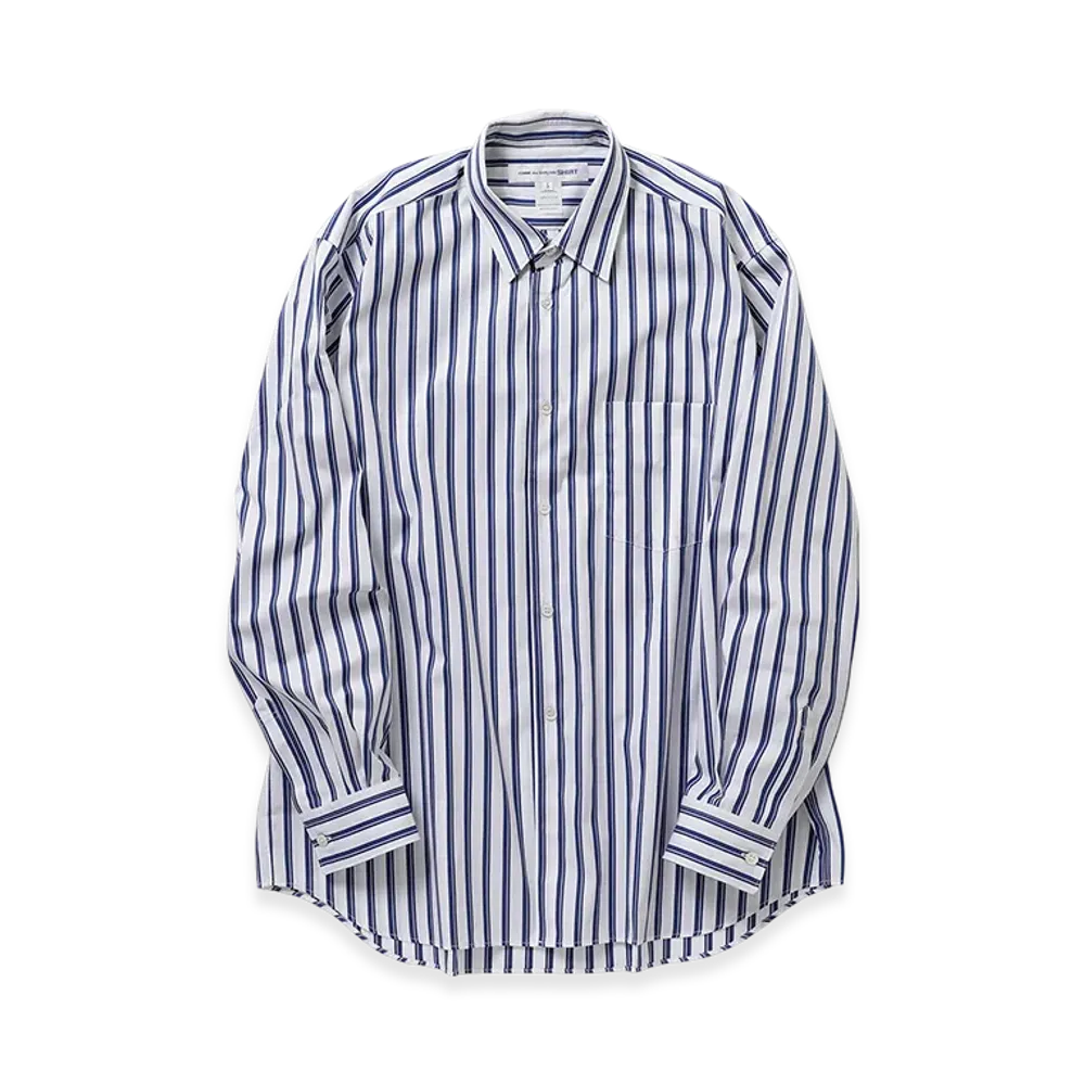 COMME des GARCONS SHIRT Wide Classic Yarn Dyed Cotton Stripe Poplin "Stripe"