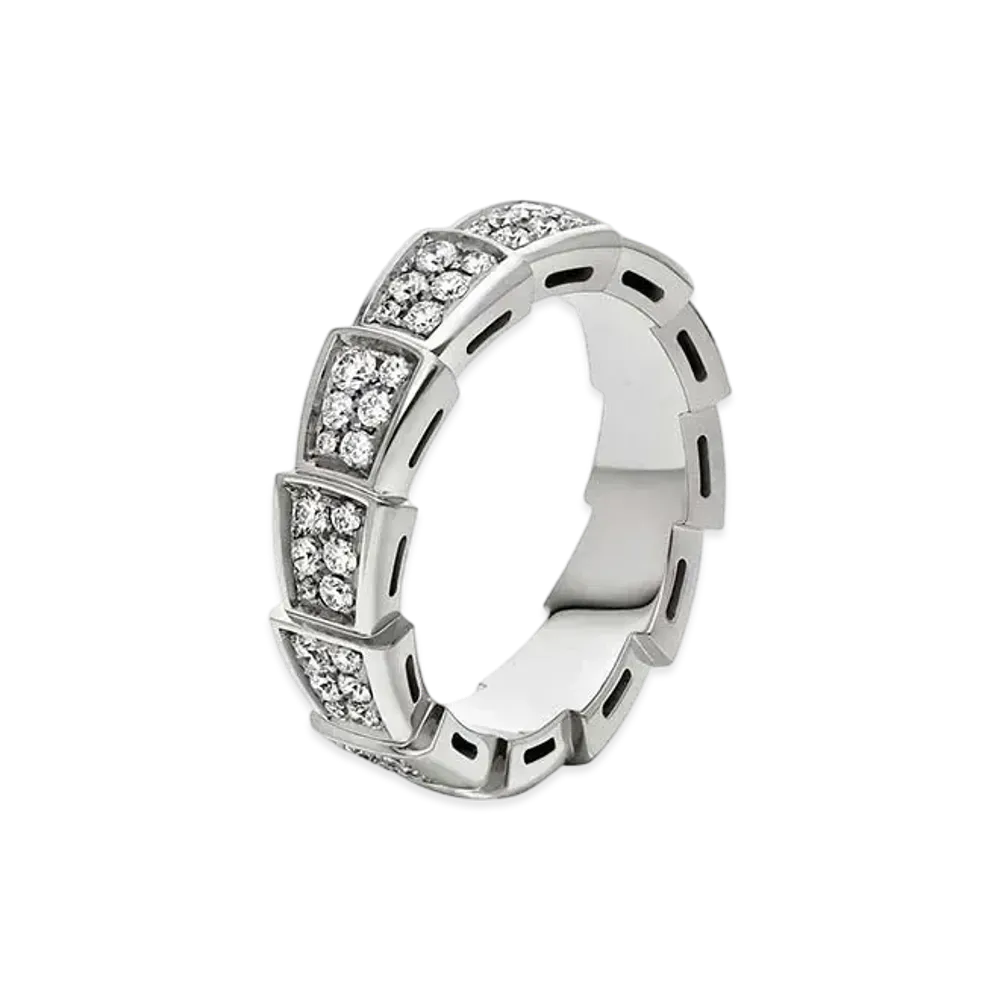 BVLGARI Serpenti Viper Ring Diamond "White Gold"