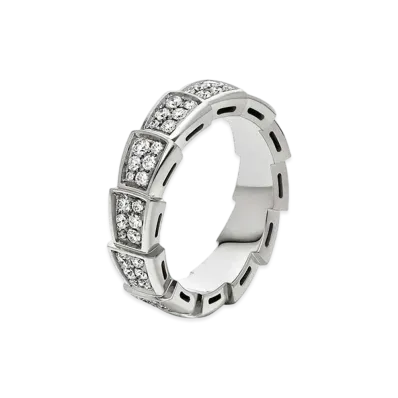 BVLGARI Serpenti Viper Ring Diamond "White Gold"