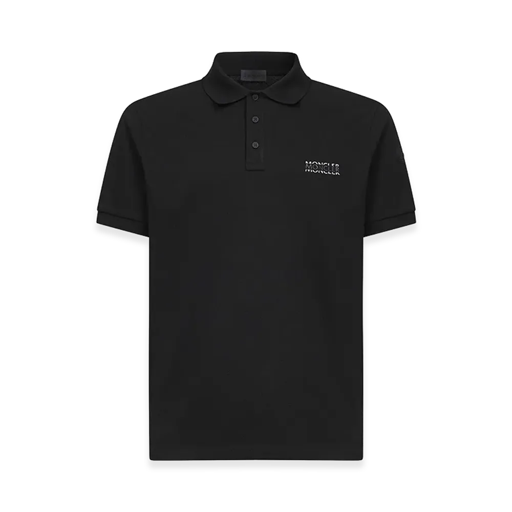 MONCLER Pique Polo Shirt "Black"