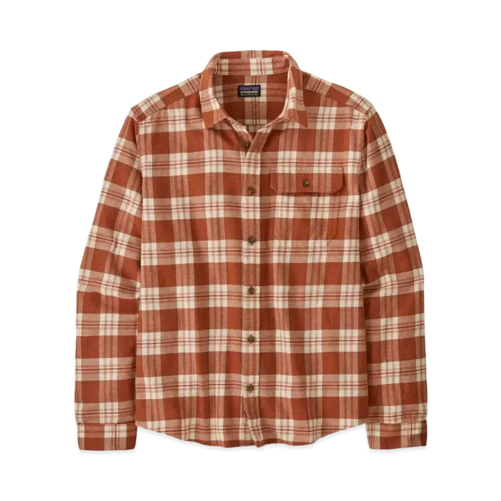 Patagonia Men's Long Sleeve Lightweight Fjord Flannel Shirt "Red"