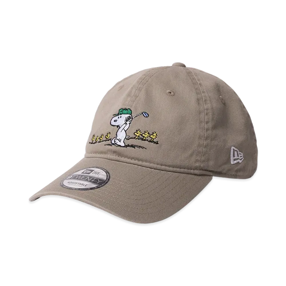 NEW ERA x PEANUTS 9TWENTY Long Visor Snoopy Woodstock and Friends Golf "Pebble"