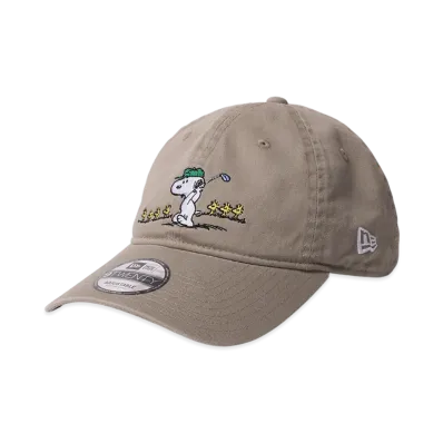 NEW ERA x PEANUTS 9TWENTY Long Visor Snoopy Woodstock and Friends Golf "Pebble"