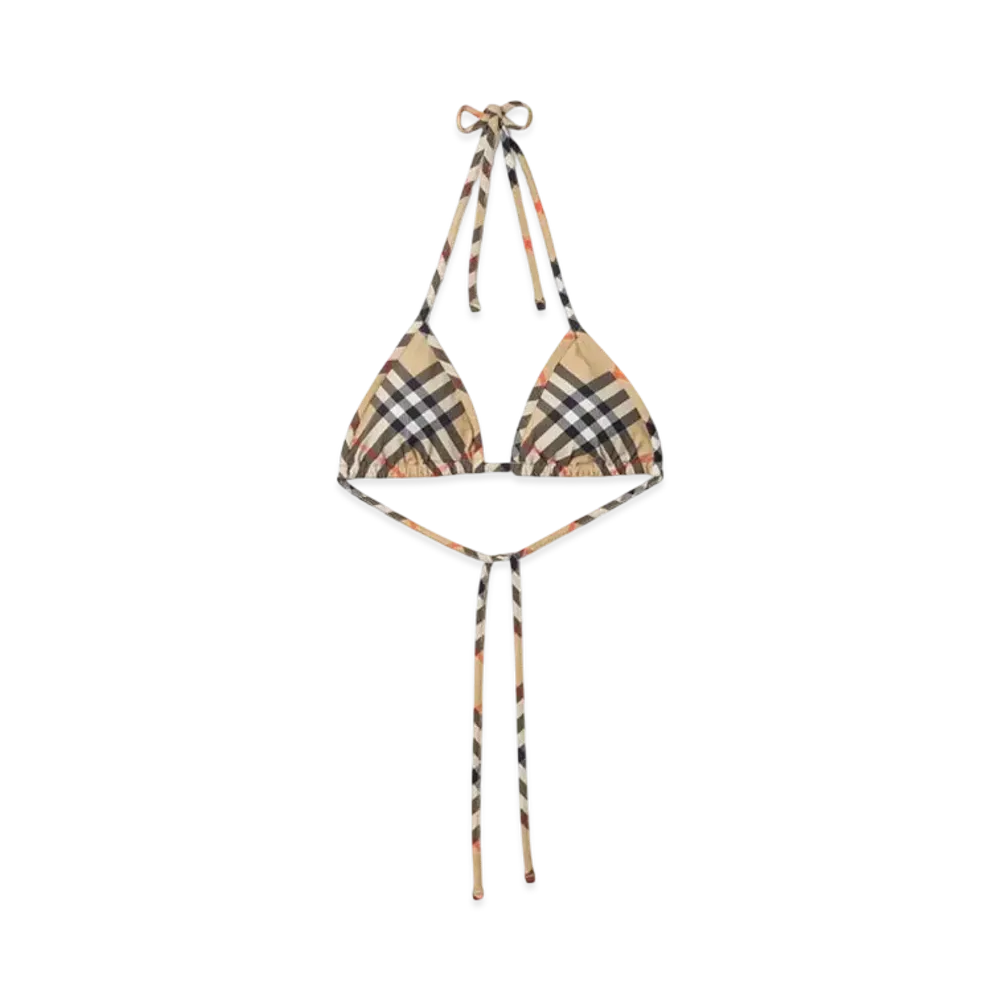Burberry Check Bikini Top "Sand"