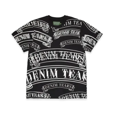 DENIM TEARS DT Banner Tee "Black"