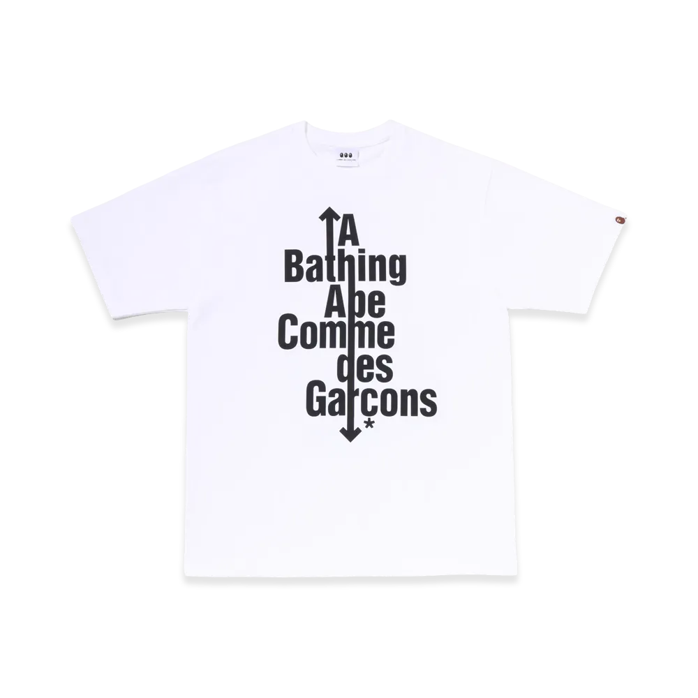 A BATHING APE x COMME des GARCONS CDG Osaka Bape Logo Tee "White"