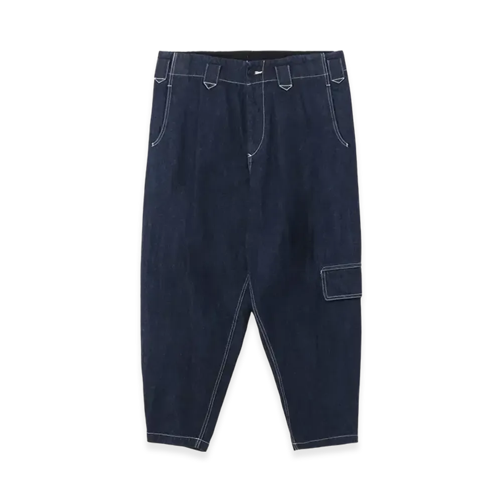 Yohji Yamamoto POUR HOMME Sp 12OZ Denim Flap Pocket Pants "Blue"