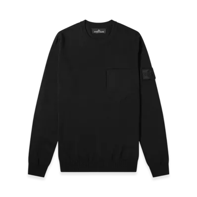 Stone Island Shadow Project 505A4 Catch Pocket Wool Silk Knit - 20FW "Black"