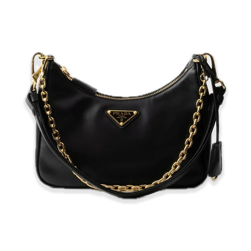 PRADA Re-Edition Leather Mini Bag "Black"