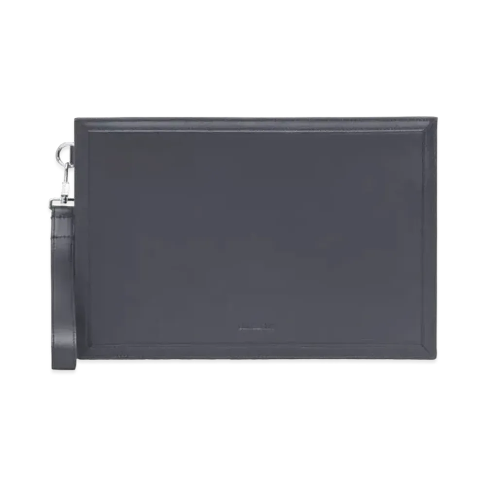 Burberry Logo Tail Leather Zip Pouch "Black"