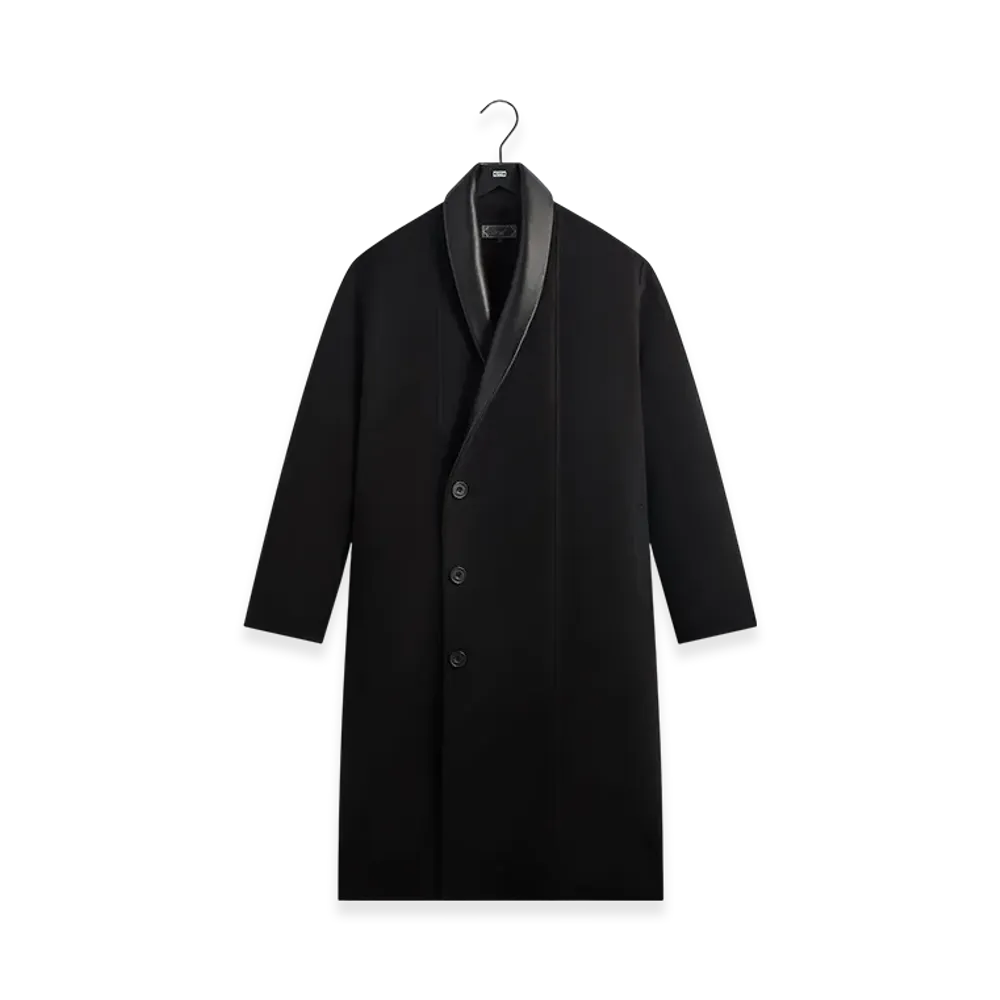 Kith Shawl Collar Wool Bernard Coat "Black"