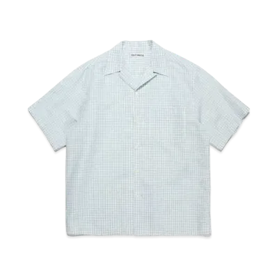 WACKO MARIA Check Open Collar Shirt "Green"