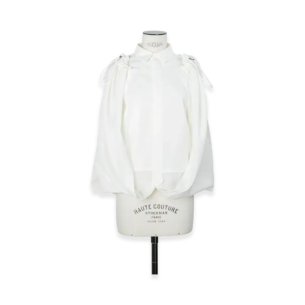 sacai Women's Wool Suiting Shirt "Off White"