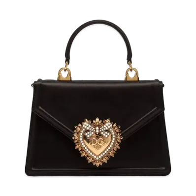 Dolce&Gabbana Devotion Bag Small Satin "Black"
