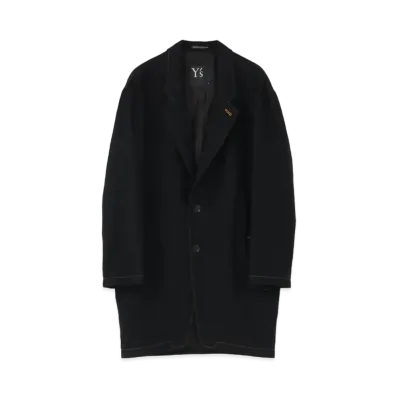 Yohji Yamamoto Y's WOOL TWILL FELTING FINISH I LINE TAILORED JACKET "Black"