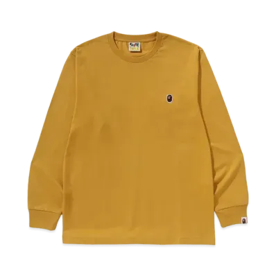 A BATHING APE One Point LS Tee "Yellow"