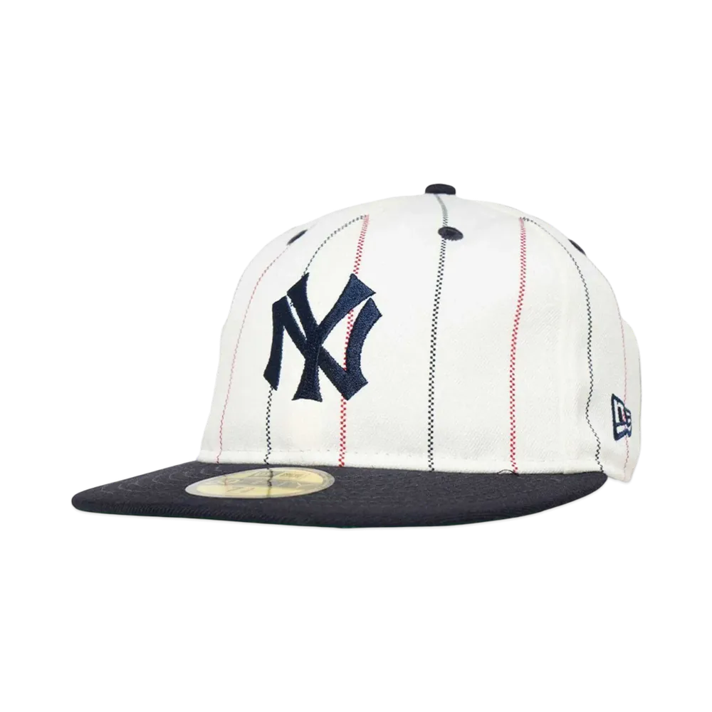 NEW ERA 59FIFTY RARE YANKEES NEYYANCO "CHROME PINSTRIPE/NAVY"