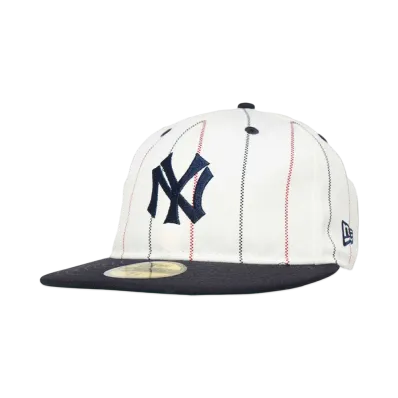 NEW ERA 59FIFTY RARE YANKEES NEYYANCO "CHROME PINSTRIPE/NAVY"