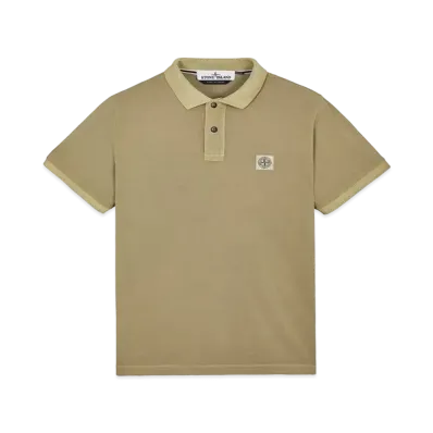Stone Island 22S67 COTTON PIQUE PIGMENT DYED_SLIM FIT "Ibory"