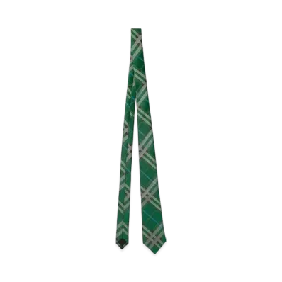 Burberry Check Silk Tie "Leaf"