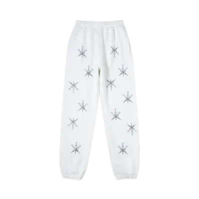 Unknown London Gradient Dagger Rhinestone Jogger "White"