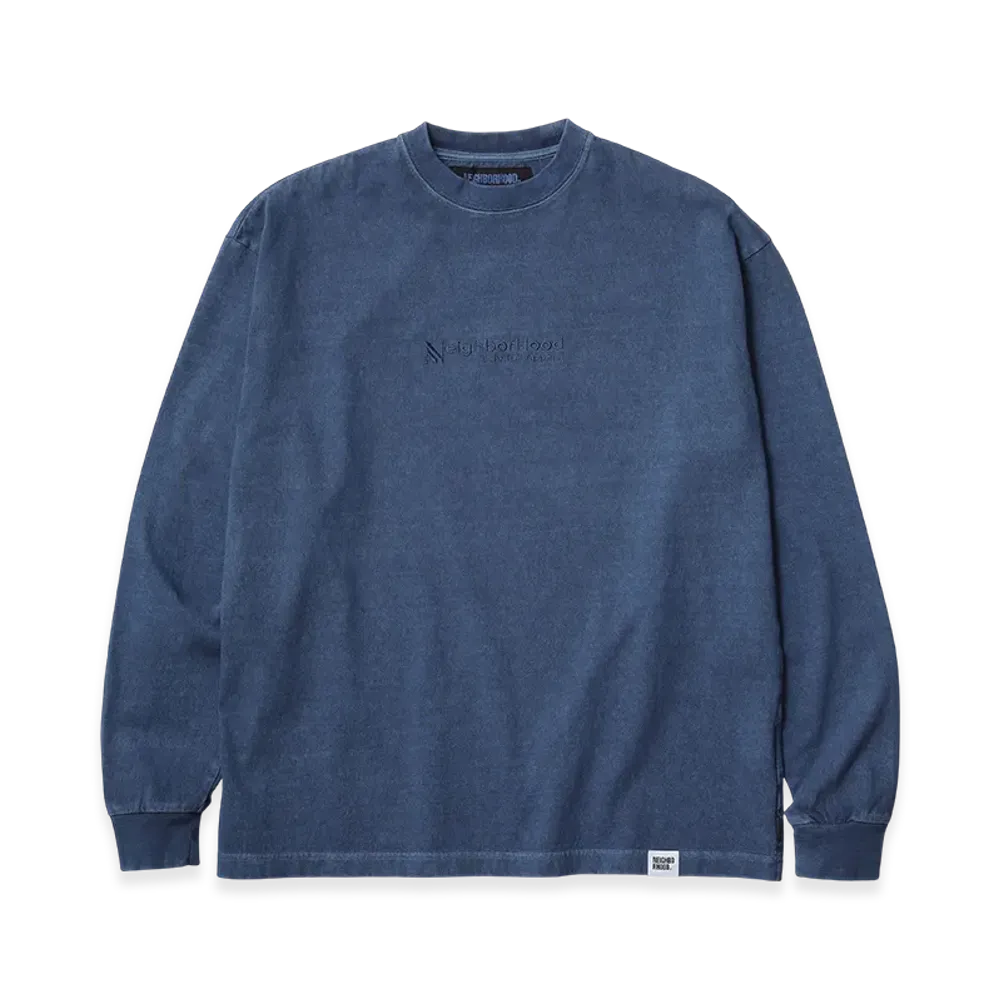 NEIGHBORHOOD Pigment Dyed Crewneck LS "Navy"