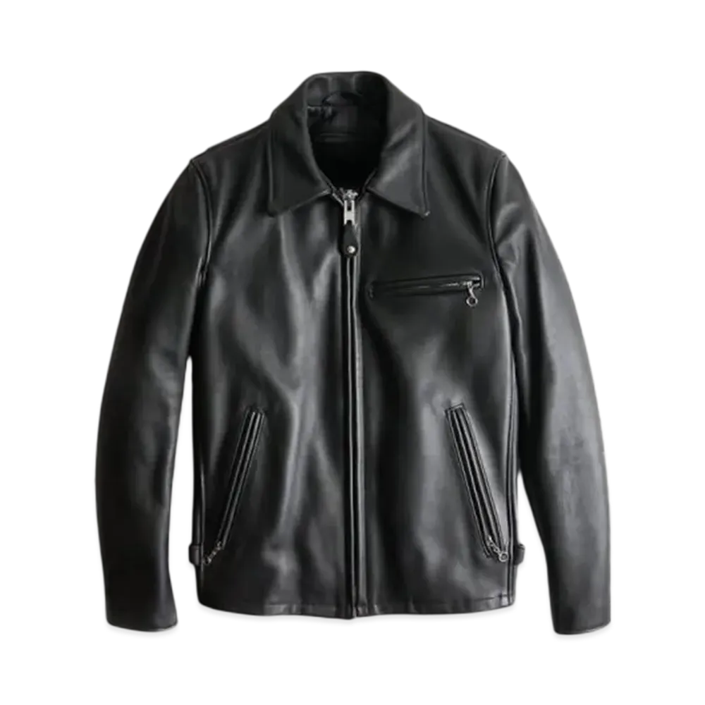 Schott 643 Special Edition Collared Single Riders "Black"