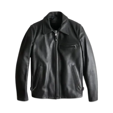 Schott 643 Special Edition Collared Single Riders "Black"