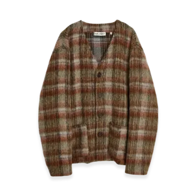 OUR LEGACY Cardigan Mohair "Ament Check"