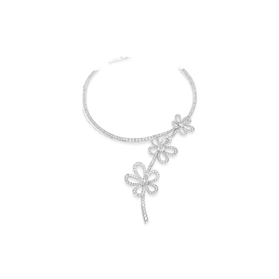 Van Cleef & Arpels Flowerlace necklace "18K White gold/Diamond"