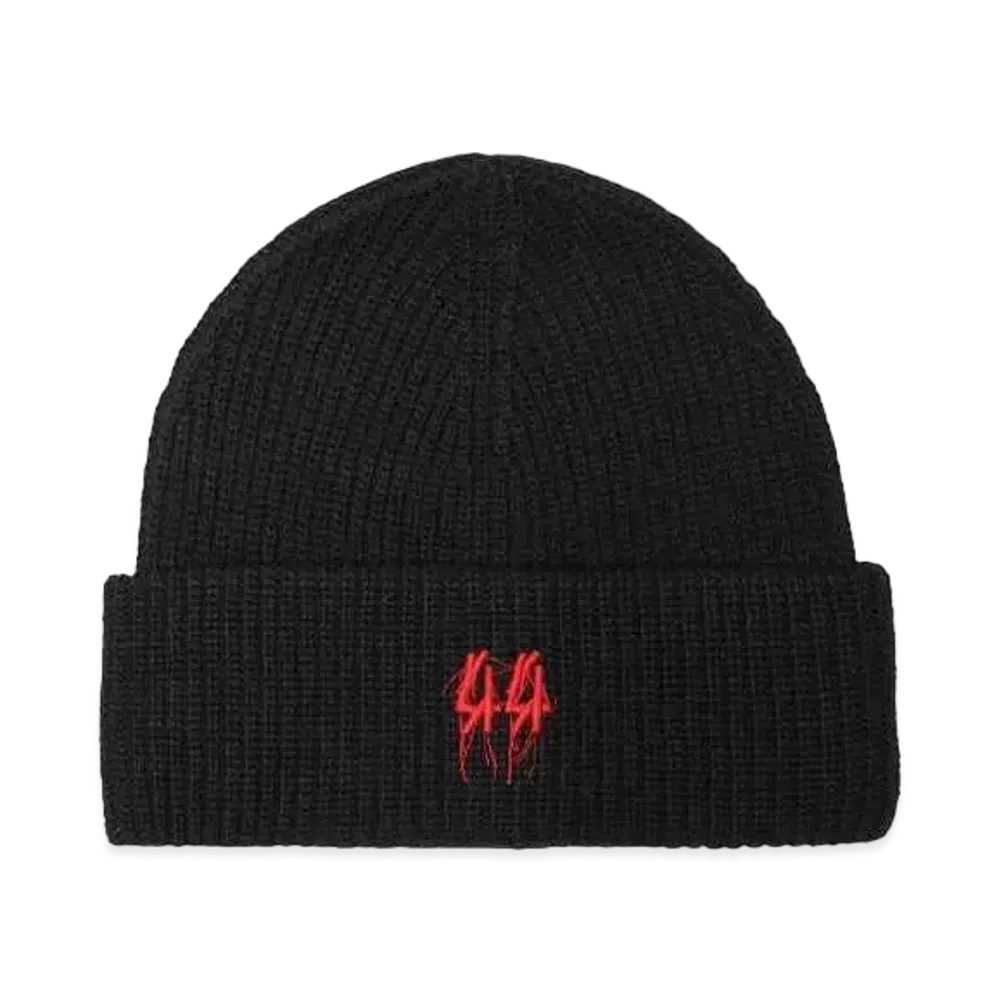 44 LABEL GROUP RAW BEANIE "BLACK/RED"