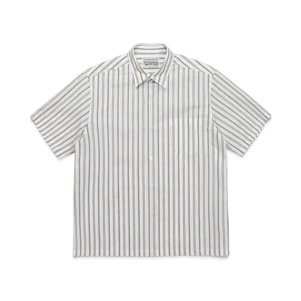 WACKO MARIA STRIPED REGULAR COLLAR SHIRT "Yellow"
