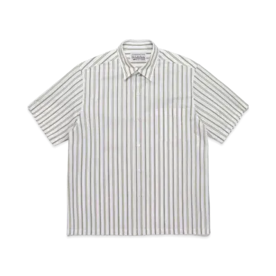 WACKO MARIA STRIPED REGULAR COLLAR SHIRT "Yellow"