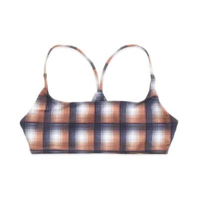 Stussy Women's Halter Bikini Top "Brown Plaid"